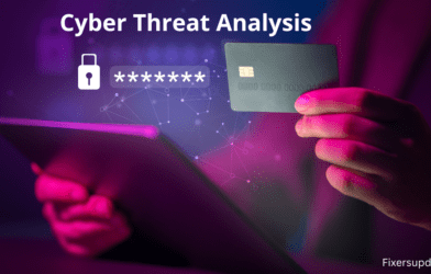 A computer screen displaying graphs and data related to cyber threat analysis, highlighting security risks and trends.