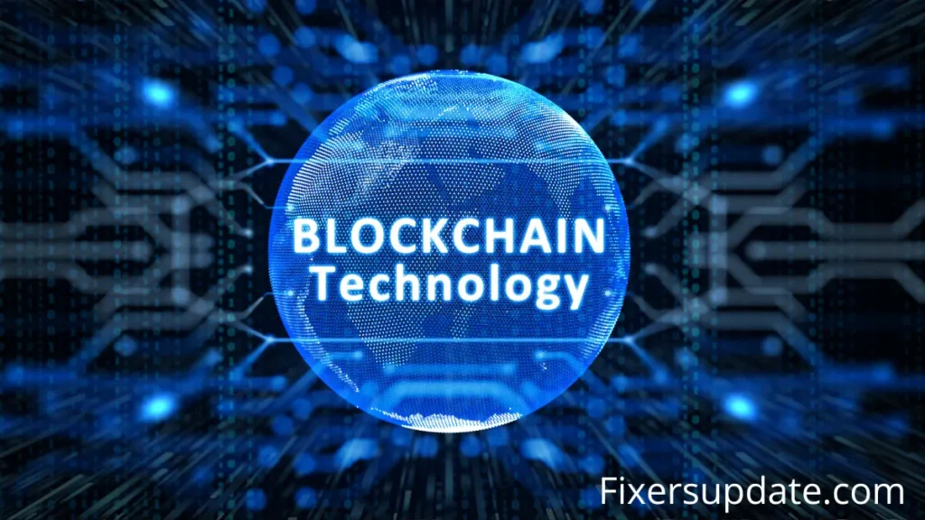 An illustration showcasing blockchain technology as a key driver for the future of business innovation and growth.